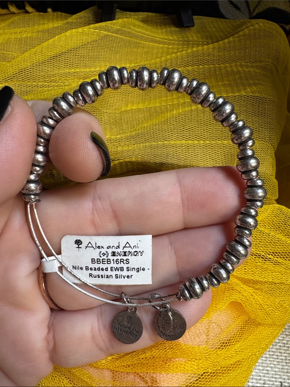 Alex and Ani Russian Silver Beaded Adjustable Bracelet - Silver